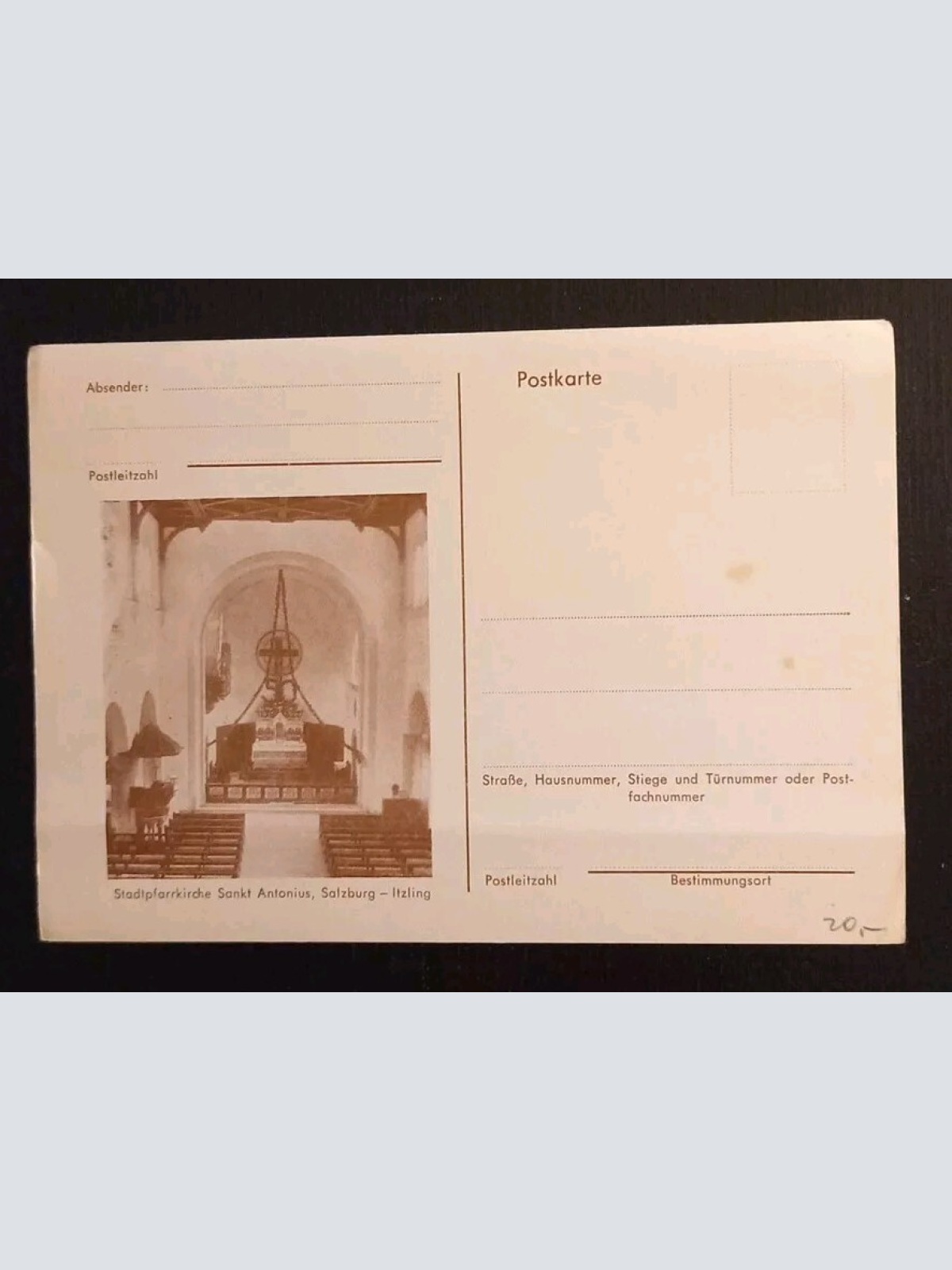 Salzburg Stadtpfarrkirche Sankt Antonius Itzling 600217A gr K