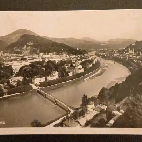 Salzburg Salzach Mit Beiden Stadtteilen 600702A gr K