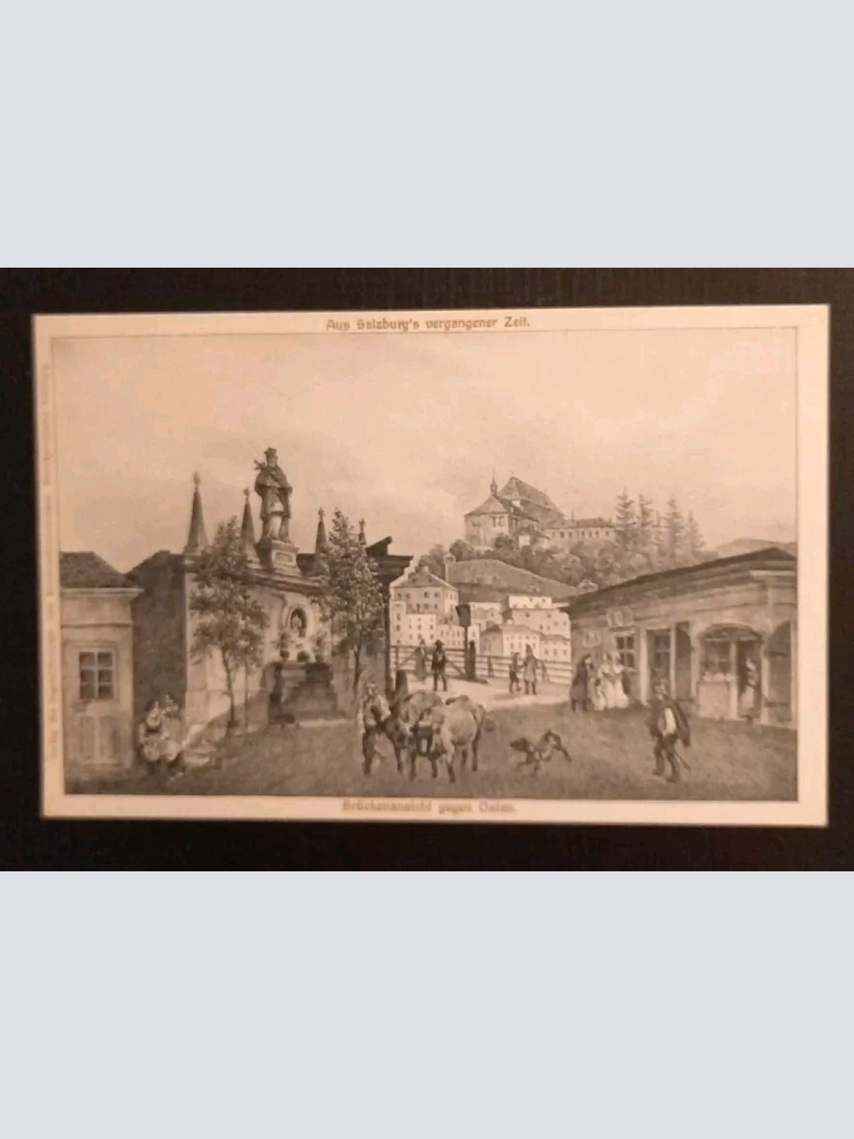 Salzburg Brückenansicht Gegen Osten 600699A gr K