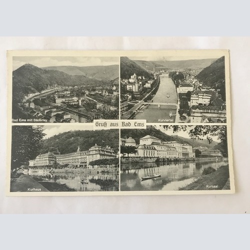AK, Grußkarte, Rheinland Pfalz, Bad Ems Kurviertel (110317 BW)