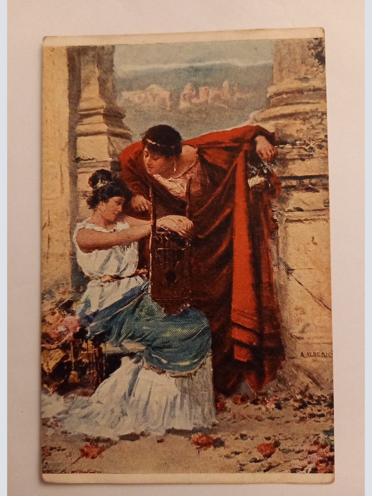 Künstlerkarte Vertrauliches Wörtlein 500090A gr D