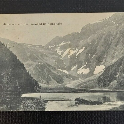 Salzburg Hintersee mit der Freiwand im Felbertale  600774A gr