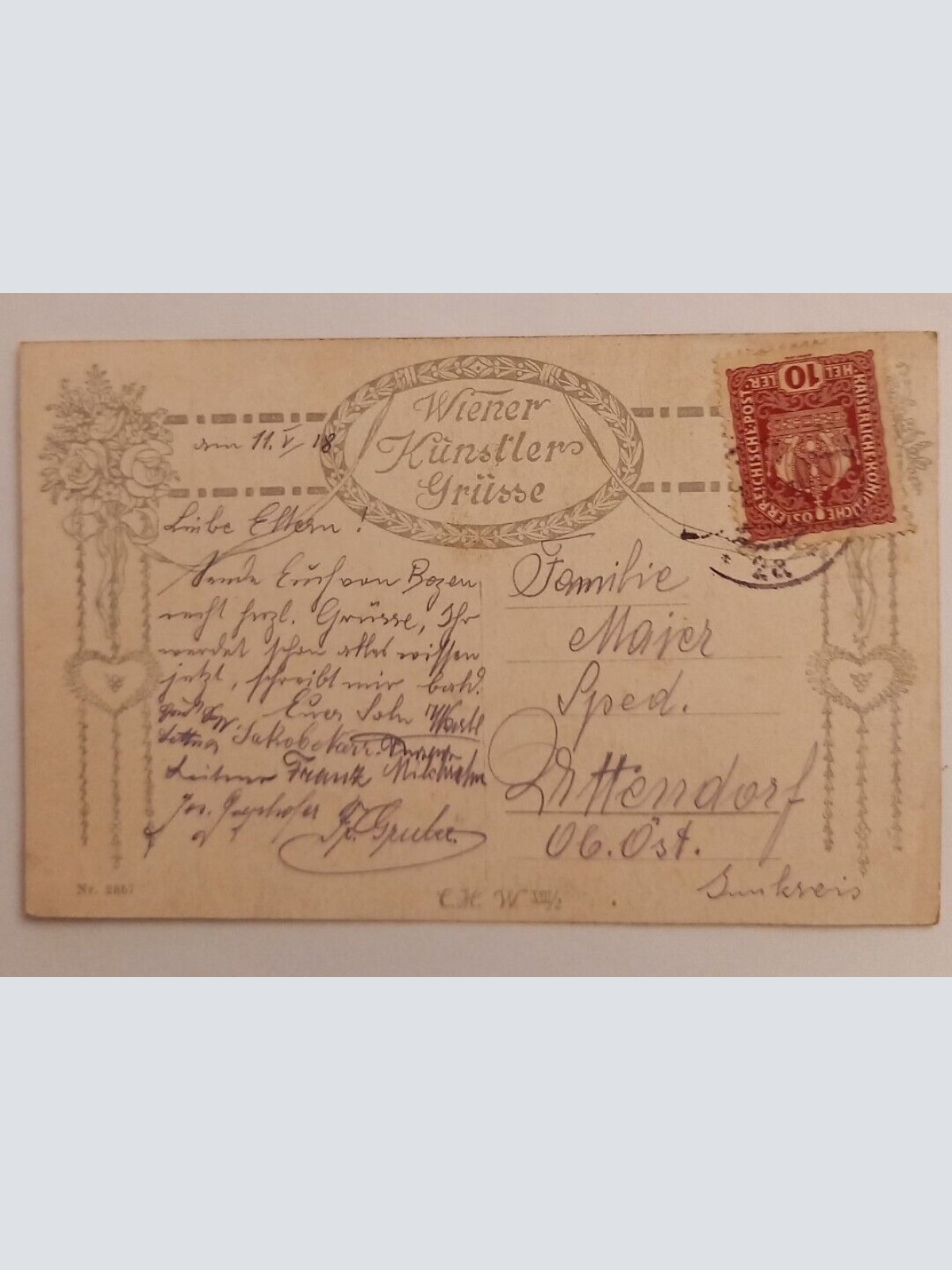 Künstlerkarte Schwerennöter Franz Wiesenthal 500091A gr D