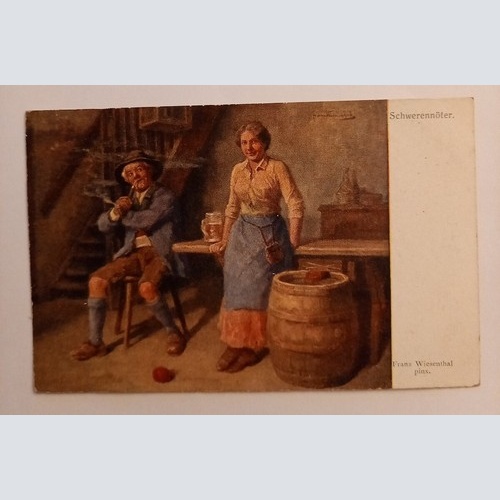 Künstlerkarte Schwerennöter Franz Wiesenthal 500091A gr D