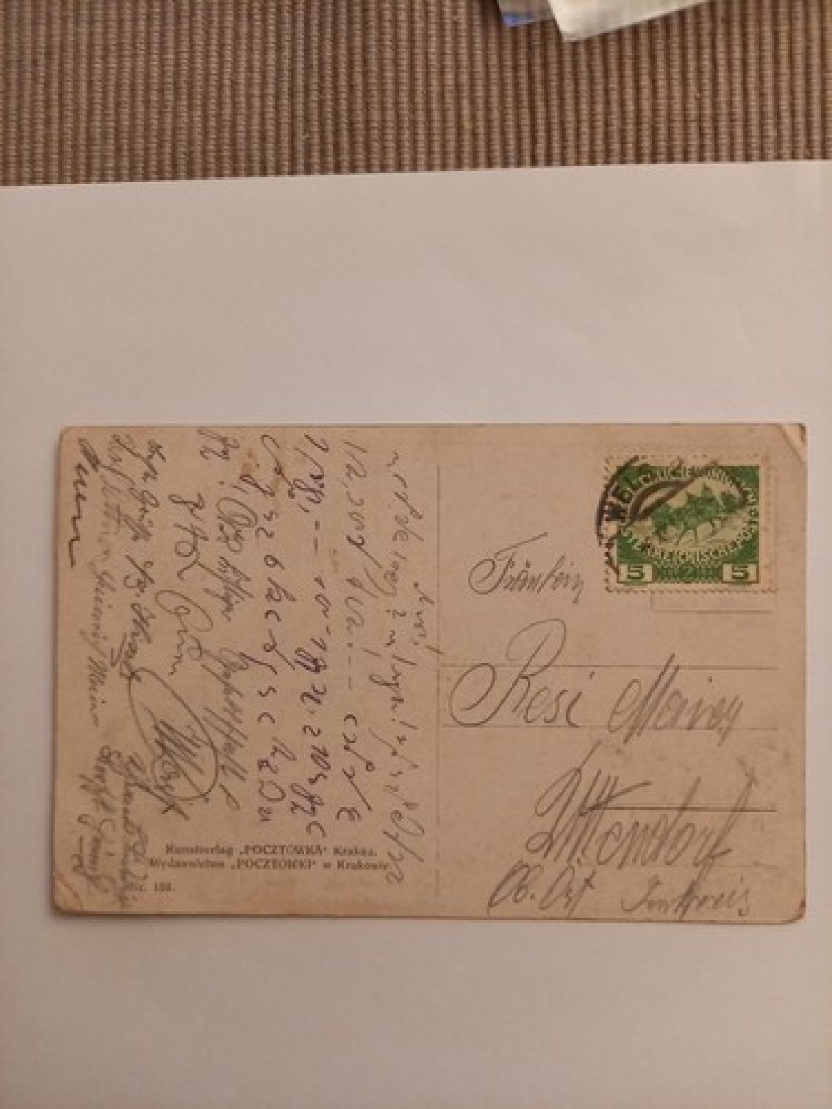 Künstlerkarte Der letzte Kuss 500088A gr D