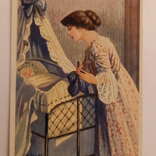 Künstlerkarte Junge Mutter W. Franke 500096A gr D