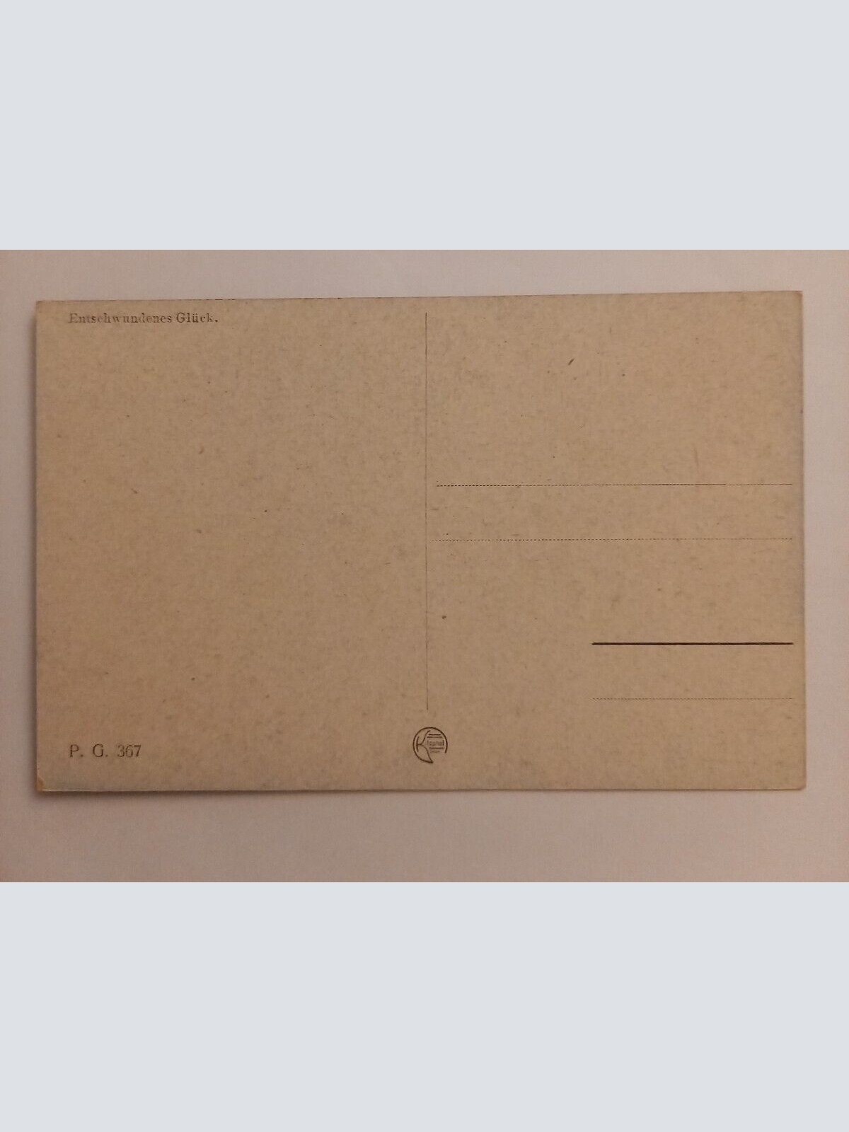 Künstlerkarte, Entschwundenes Glück 500098A gr D