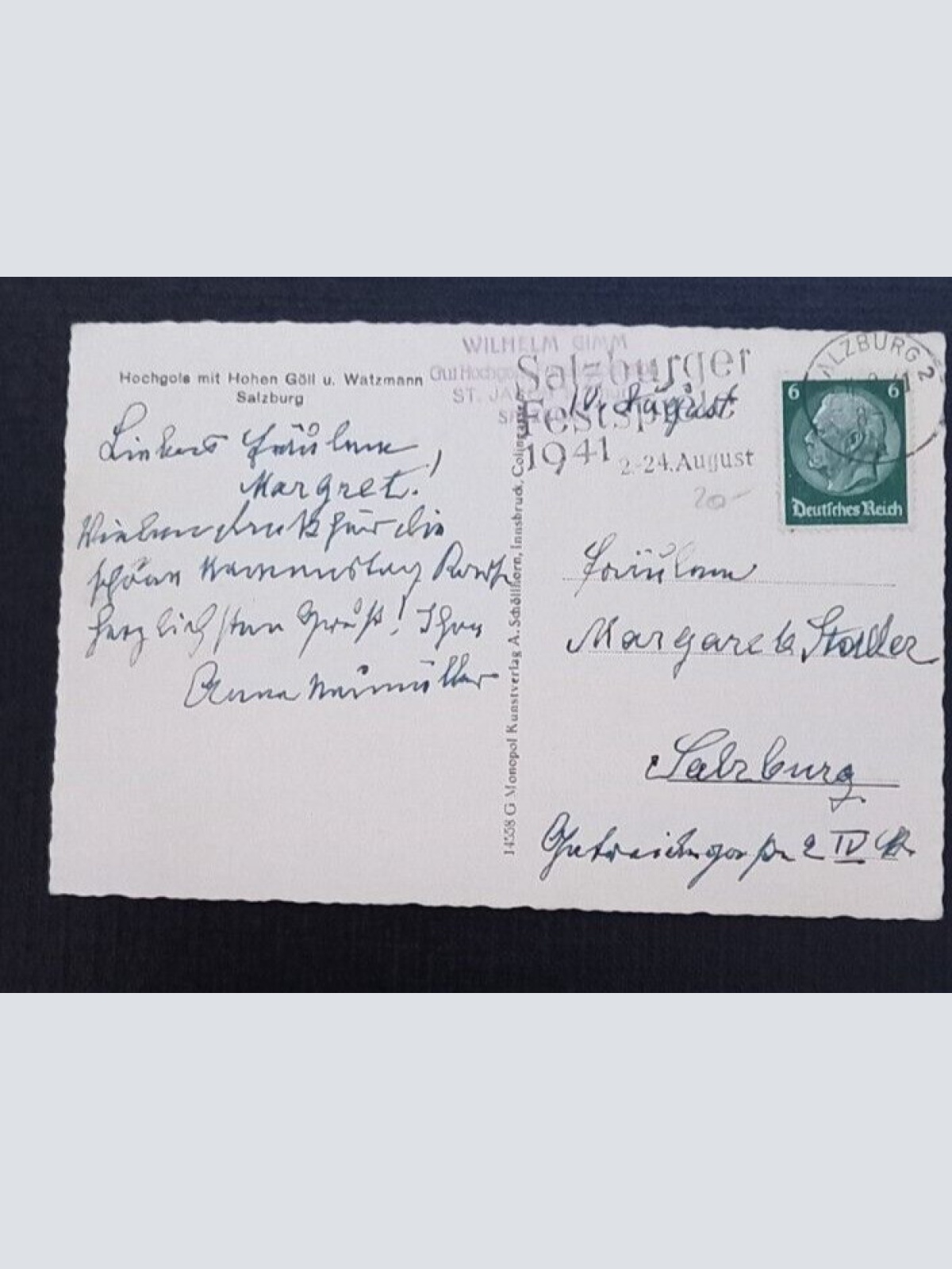 Salzburg Hochgols mit Hohen Göll und Watzmann 600738A gr