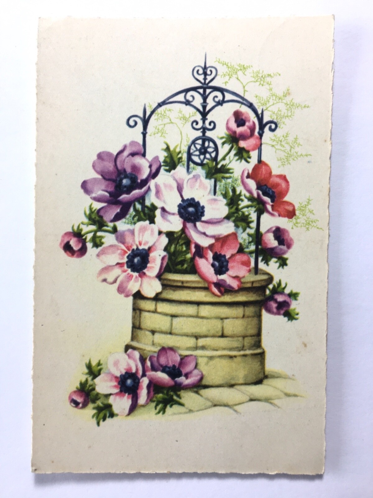 Mohnblumen - Blumenstrauß Blumenstock - Künstlerkarte 110080 TH