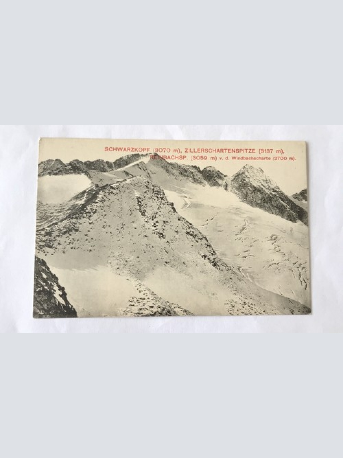 AK, Zillerschartenspitze, Gebirge, Schwarzkopf, Reinbachspitze, (110243 BW)