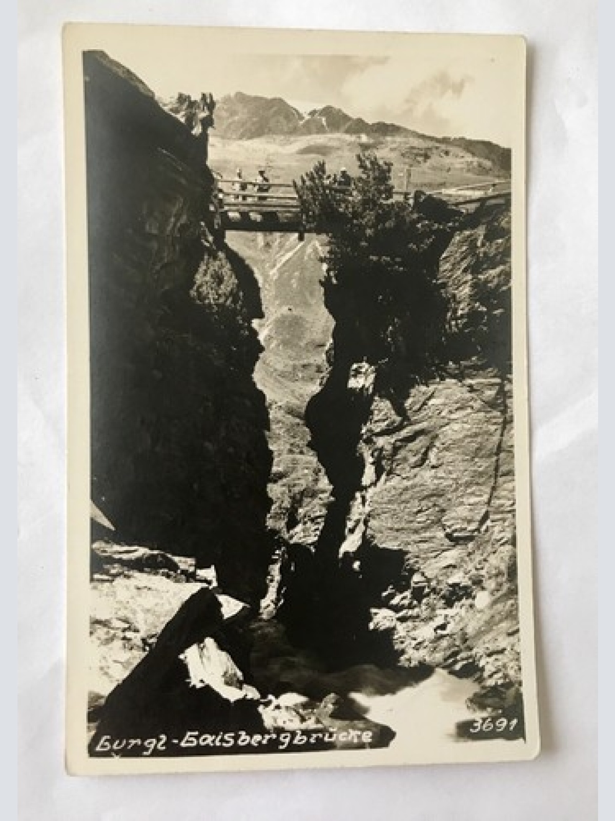 AK, Gurgl, Gaisbergbrücke, Felsen, Sölden, Tirol (110285 BW)G
