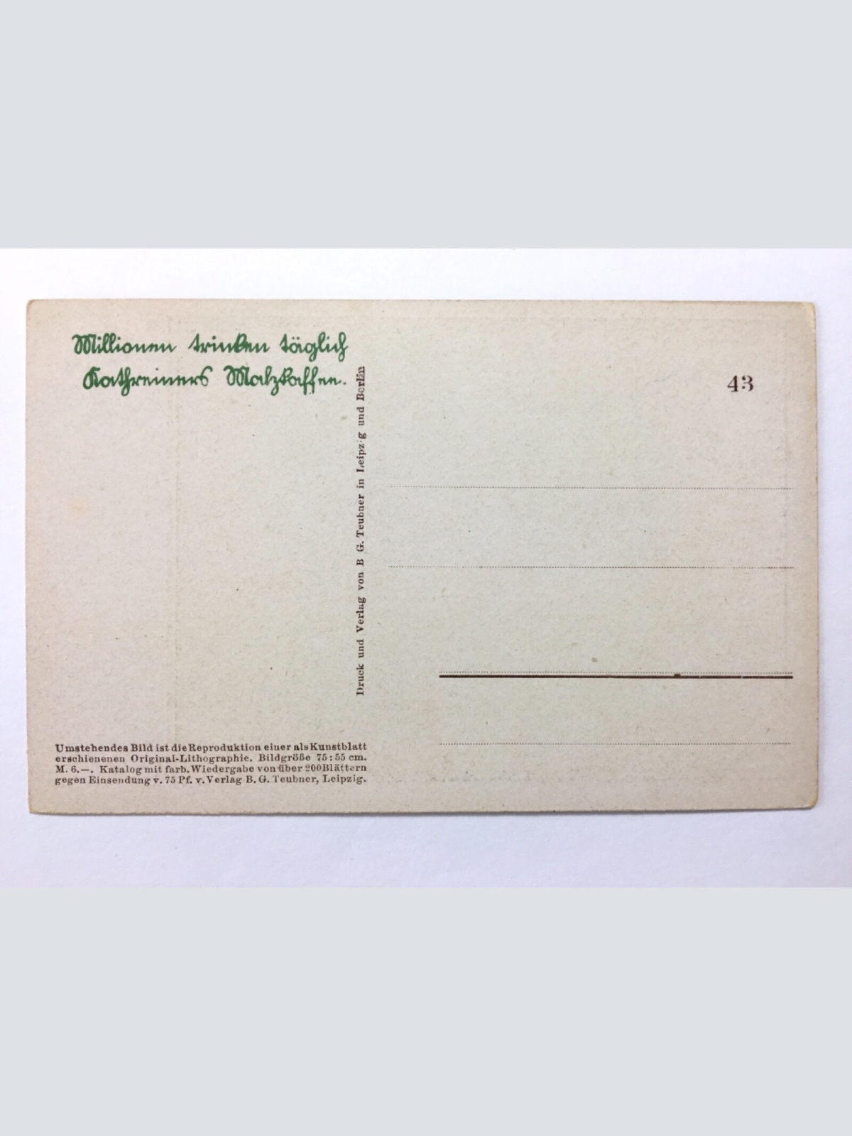 Saemann (H. Eichrodt) Arbeiter am Feld - Künstlerkarte 110049 TH