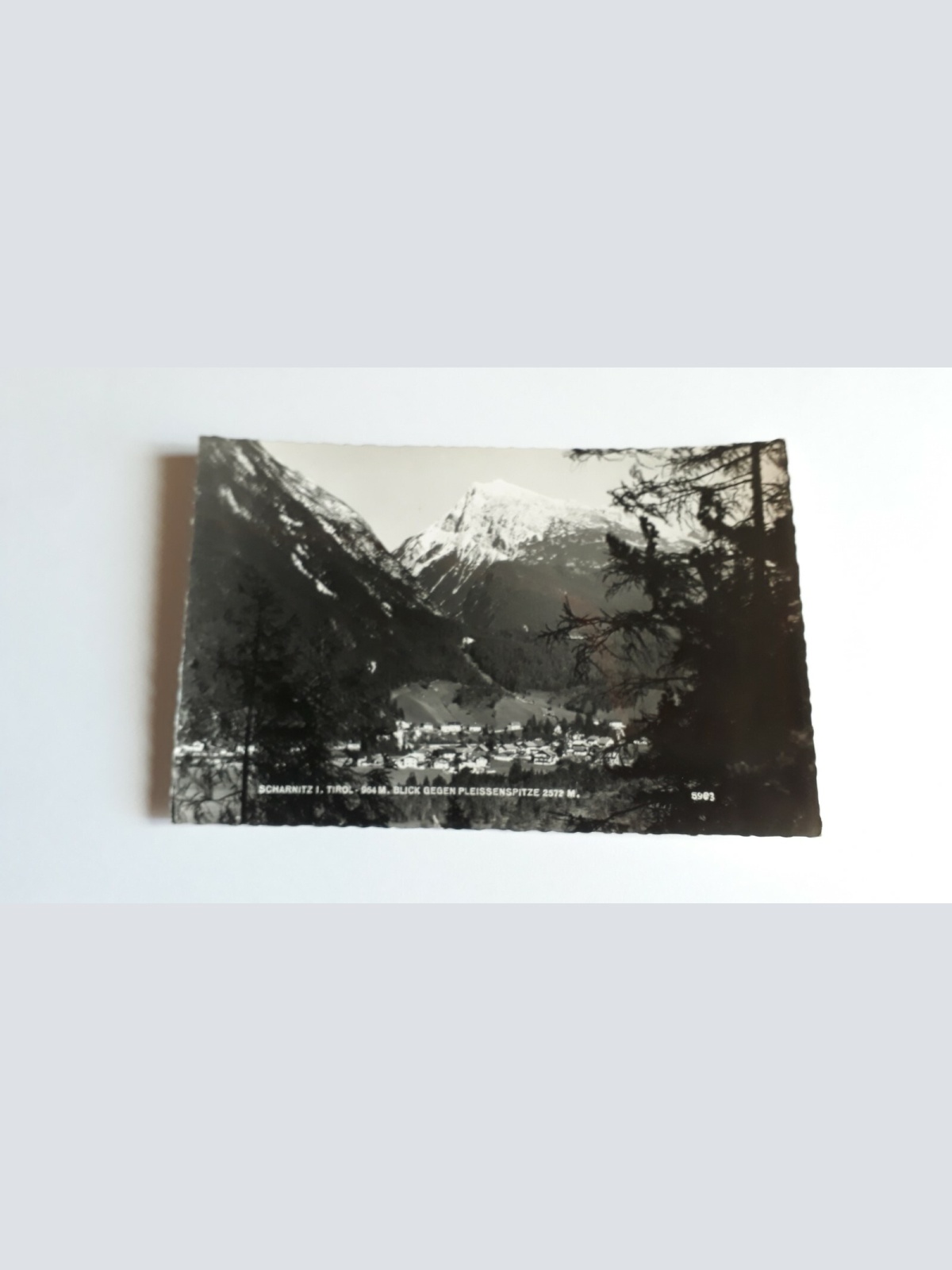 Scharnitz i Tirol - 964m. Blick gegen Pleissenspitze 2572m. 11154