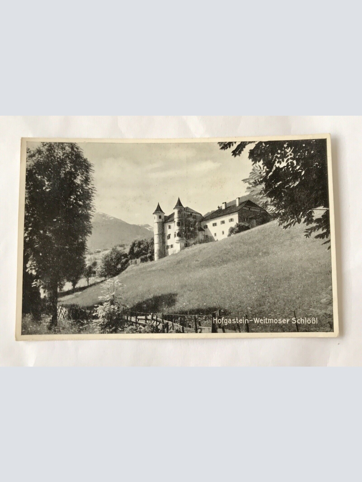 AK, Bad Gastein, Weitmoser Schlössl, Schloß, Burg, Landschaft (110250 BW)