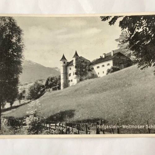 AK, Bad Gastein, Weitmoser Schlössl, Schloß, Burg, Landschaft (110250 BW)