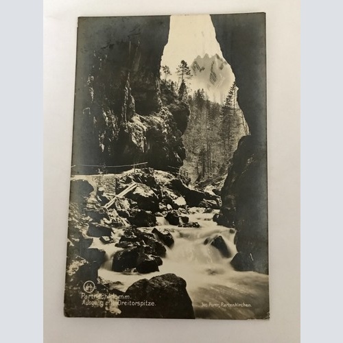 AK, Garmisch Partenkirchen, Dreitorspitze, Partnachklamm (110291 BW) B