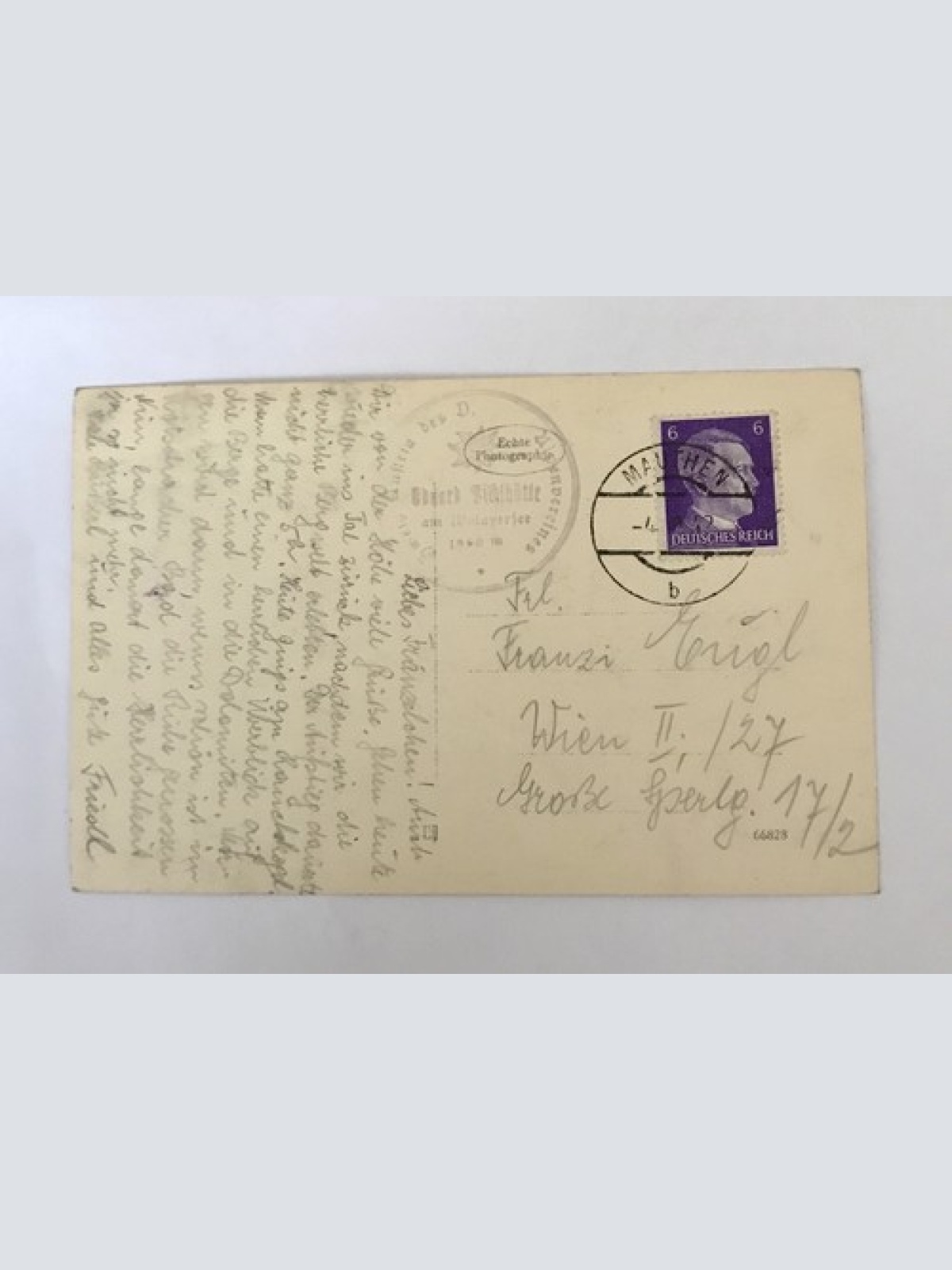 AK, Eduard Bichlhütte, Gebirge, Thiersee, Bayern (110290 BW)