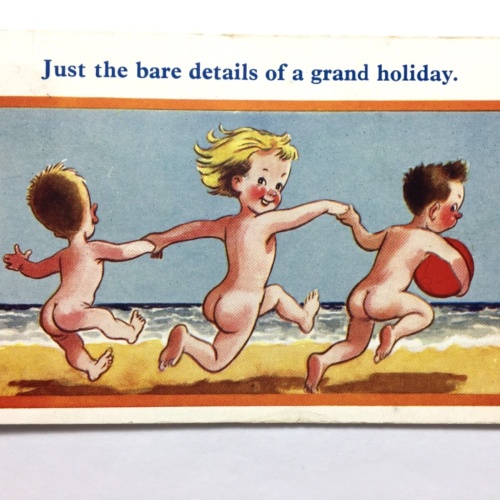 Bare details of a grand holiday - Urlaub am Meer - Künstlerkarte 110066 TH