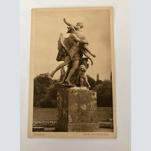 AK, Dresden, Raub der Sabinerin, Denkmal (20030 BW)