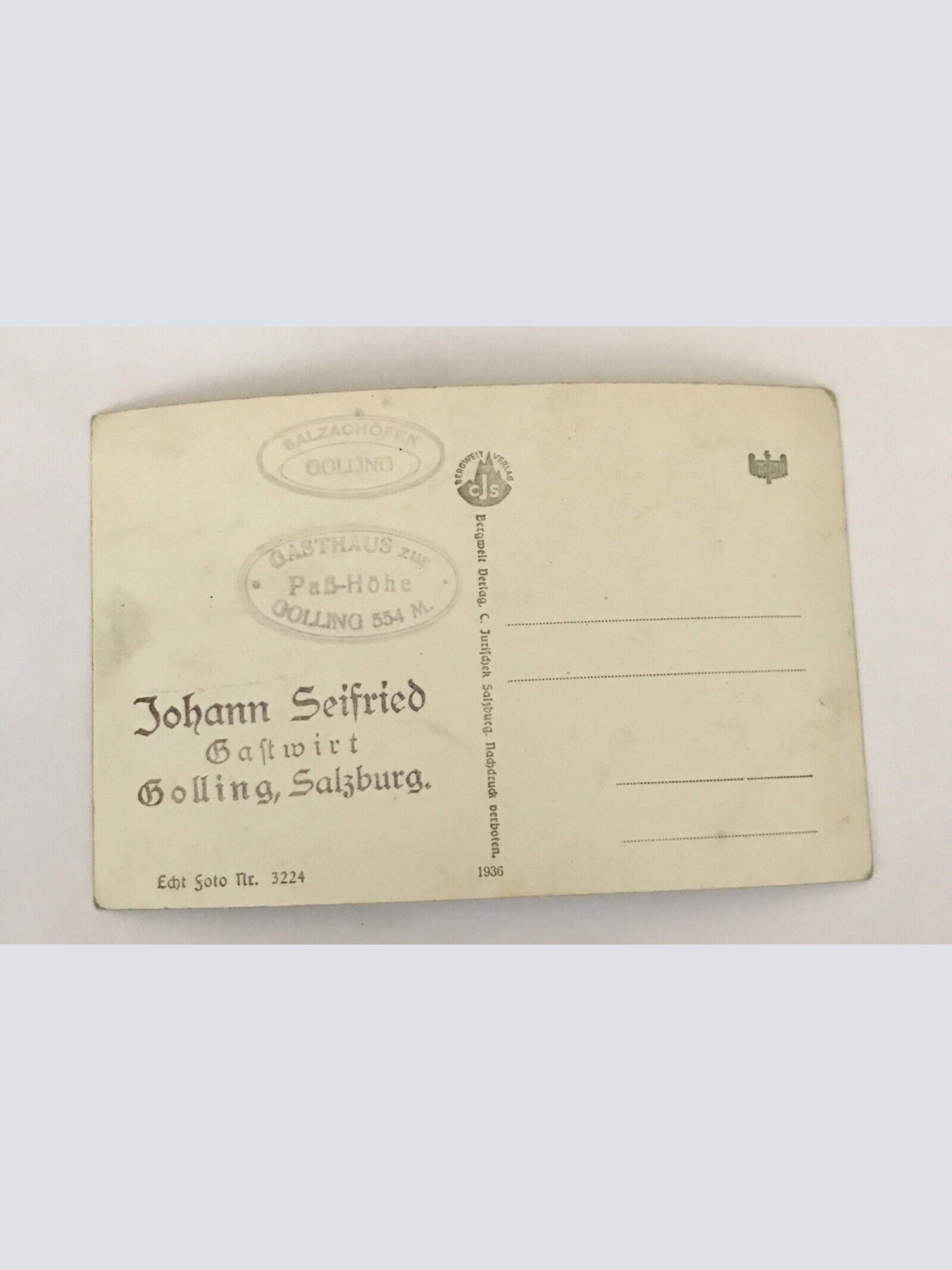 AK, Slzachöfen, Golling, Paß Höhe (110292 BW)