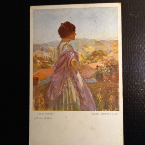 Frau auf dem Balkon 400395 gr