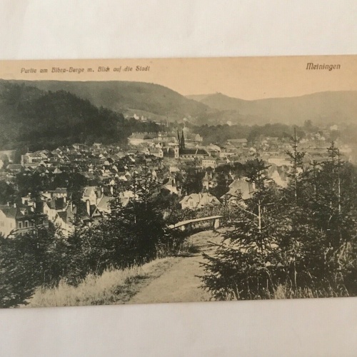 AK, Meiningen, Bibra Berge, Stadtblick (20012 BW)