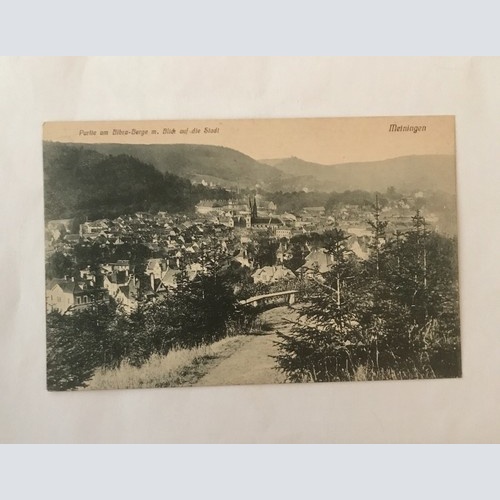 AK, Meiningen, Bibra Berge, Stadtblick (20012 BW)