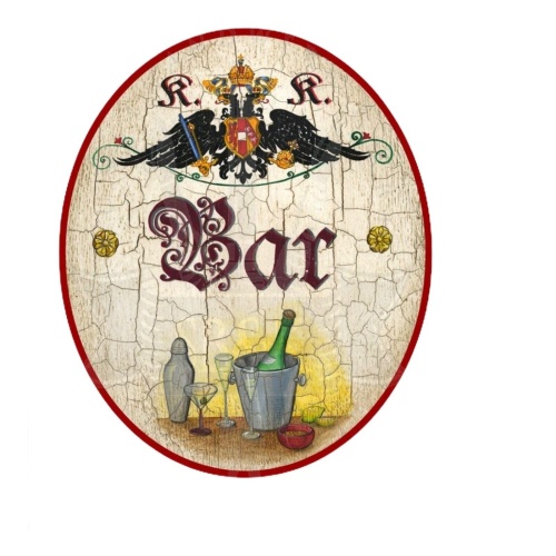 KuK Nostalgie Holzschild Bar Schild (Größe: 14x17)