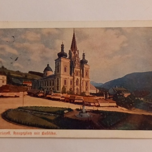 Mariazell Hauptplatz mit Basilika 600627A gr D