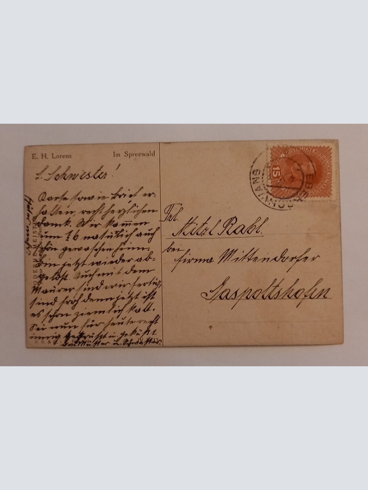 Im Spreewald Fischer im Boot Brandenburg 600628A gr D