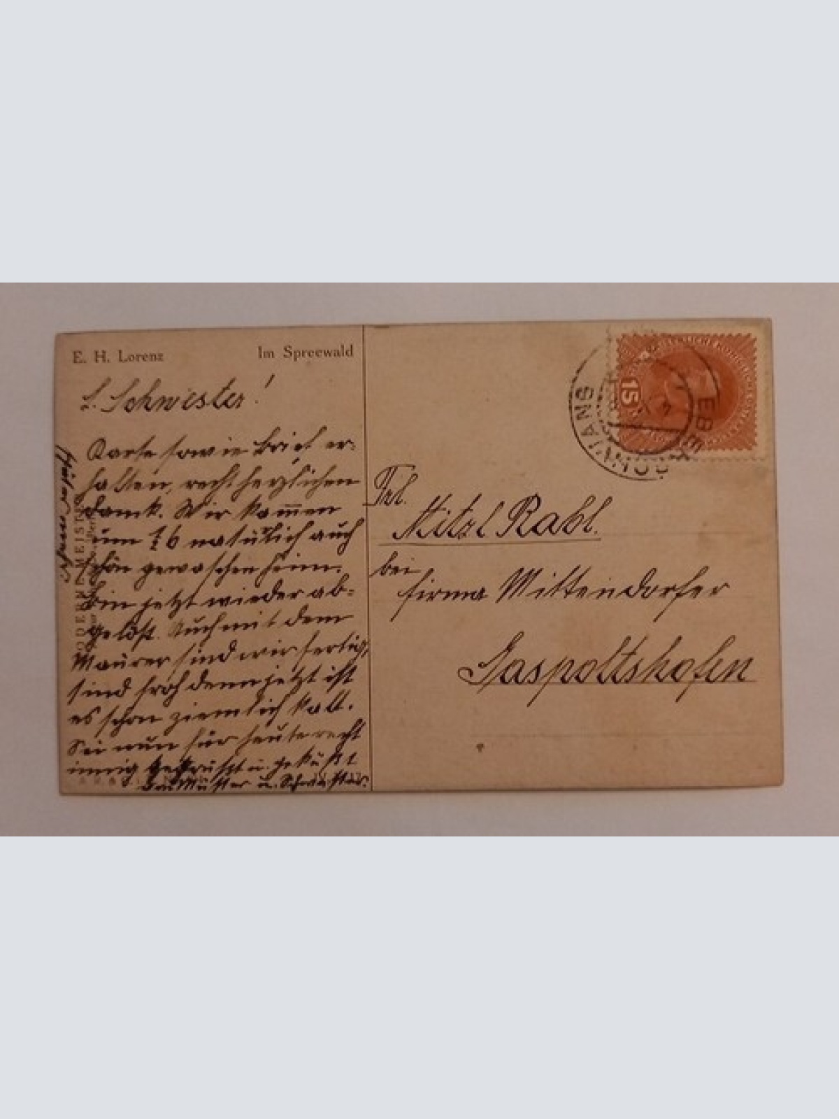 Im Spreewald Fischer im Boot Brandenburg 600628A gr D