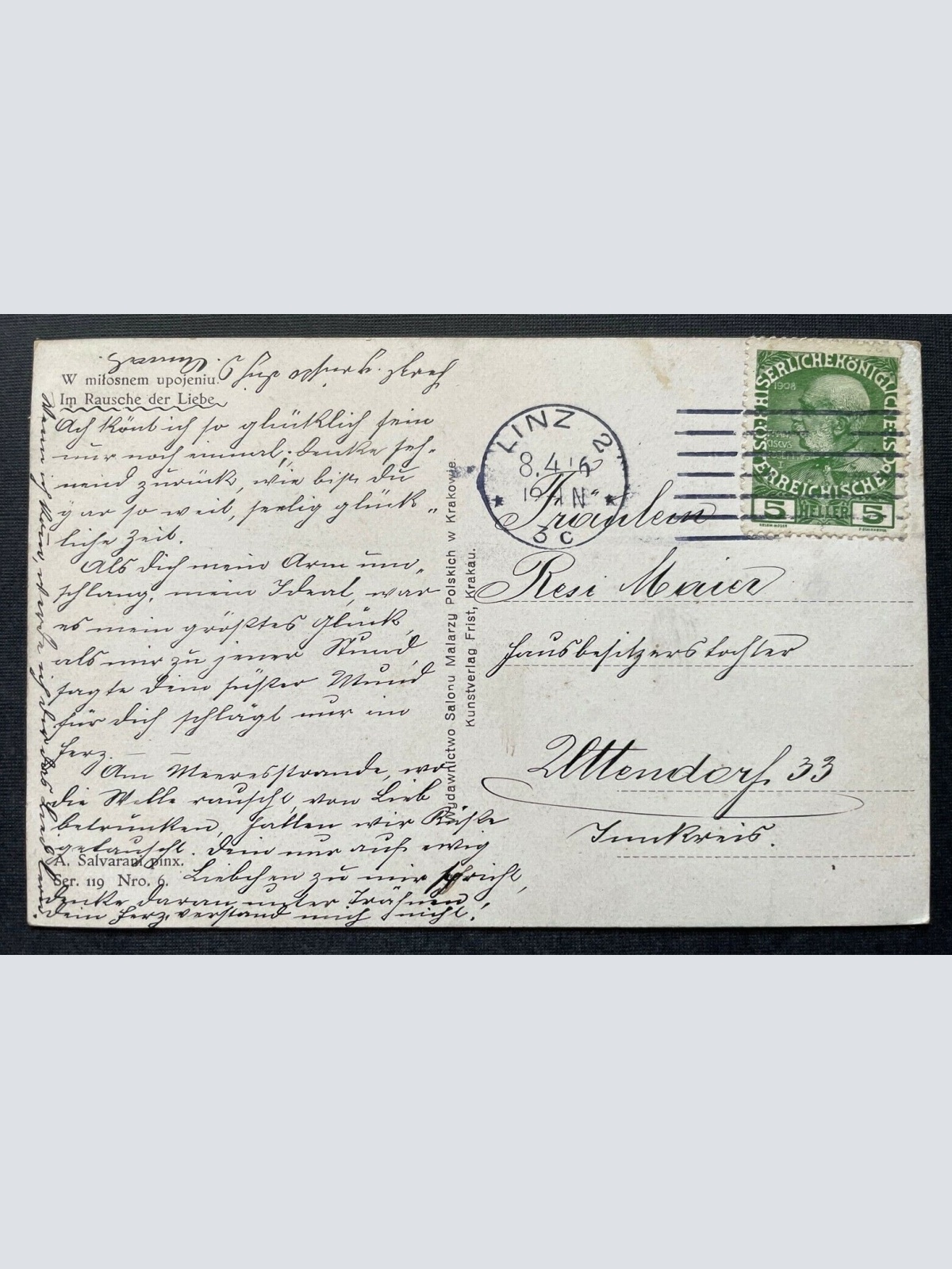 Malerei Im Rausche der Liebe A.Salvarani Paar Mann Frau Tisch Ausblick 400393 TH