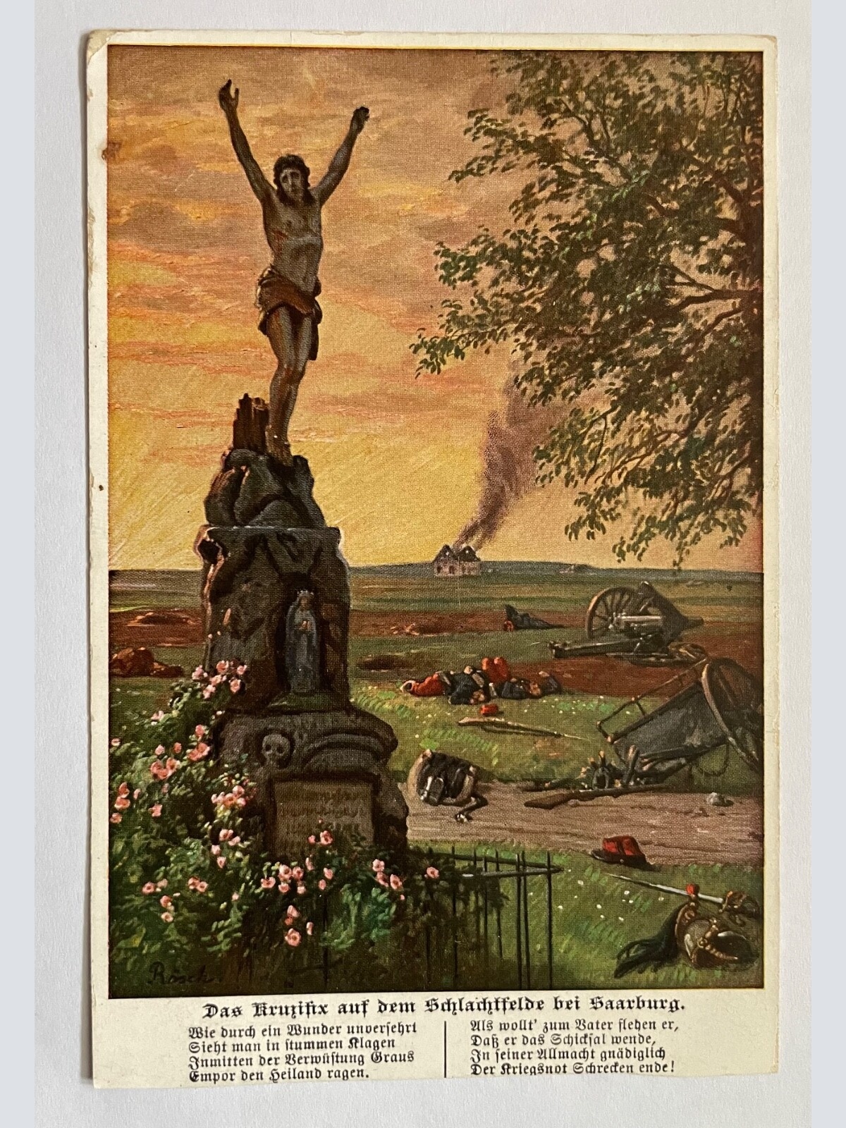 Kruzifix Schlachtfeld Saarburg Krieg Kreuz Rheinland Pfalz D 650135 K TH