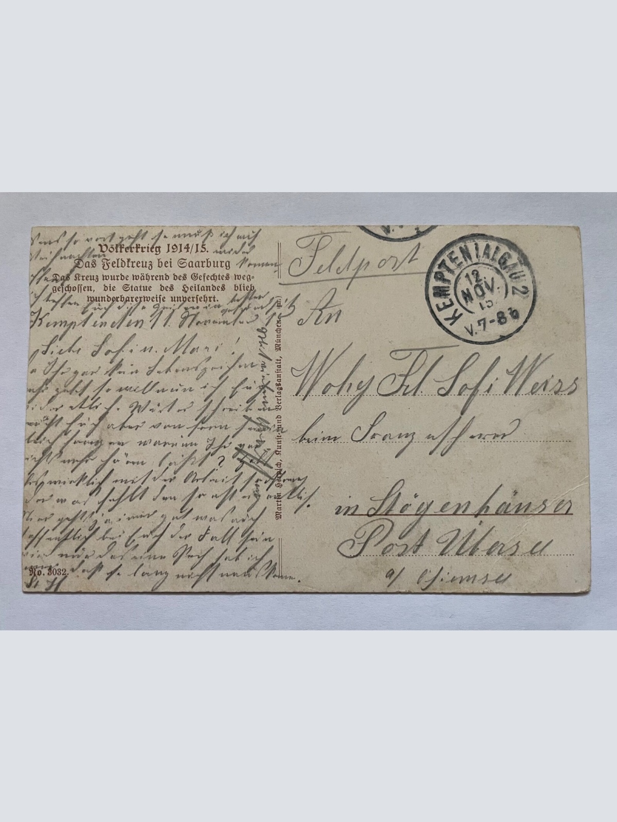 Kruzifix Schlachtfeld Saarburg Krieg Kreuz Rheinland Pfalz D 650135 K TH