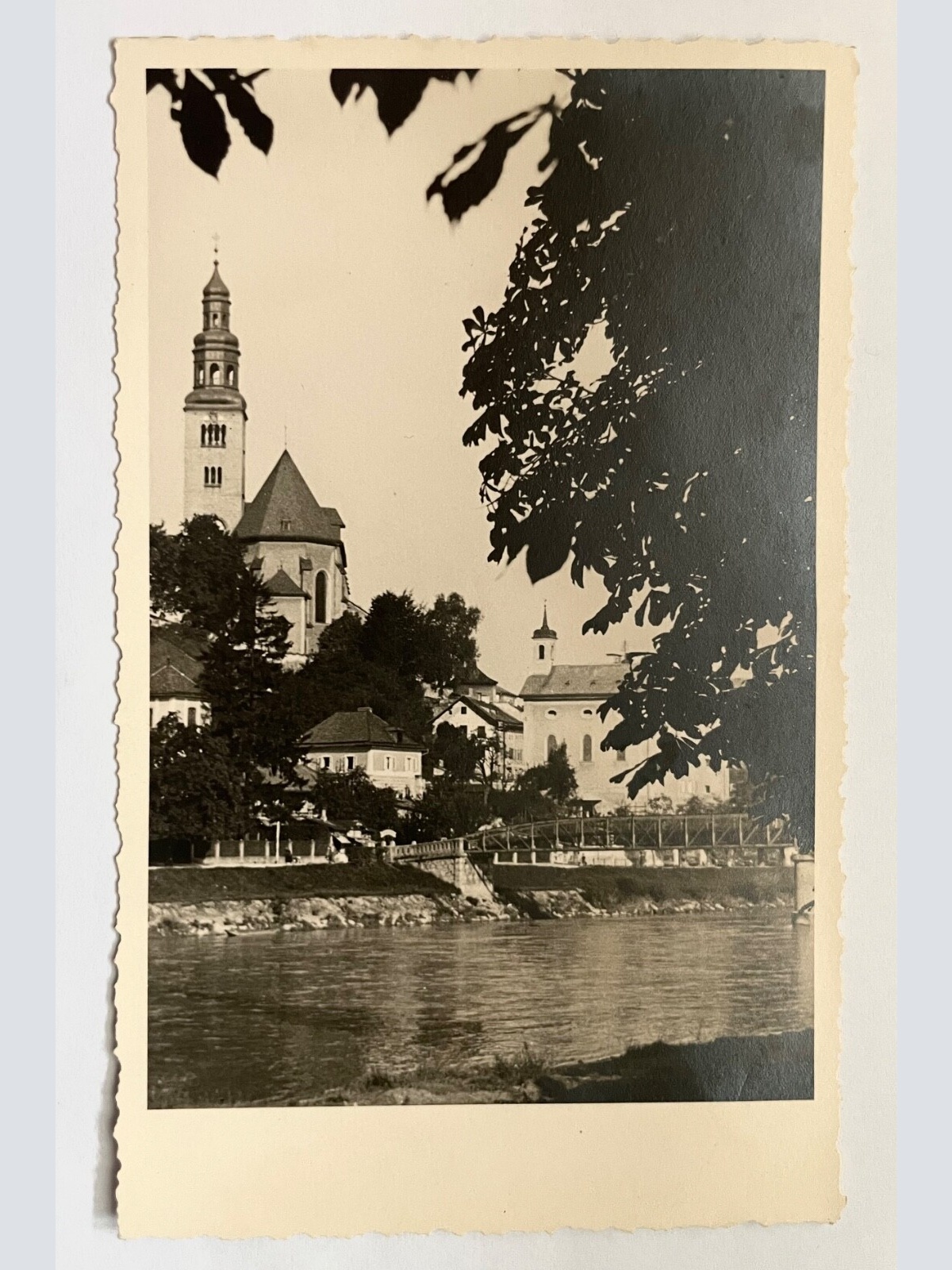 Salzburg Müllner Kirche Steg Salzach Fluss Stadt Österreich 8439 K TH