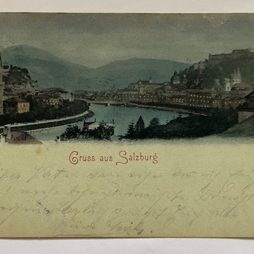 Gruss Aus Salzburg Stadt Ansicht Salzach Fluss Festung Österreich 79170 K TH