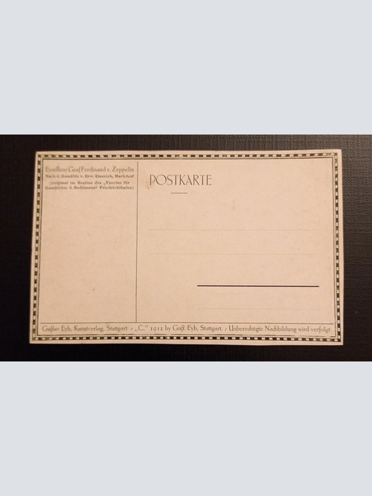 Excellenz Graf Ferdinand V.Zeppelin Ga