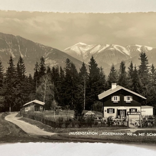 Jausenstation Jedermann 900m Schneeberg Berg Hütte Niederösterreich 8412 K TH