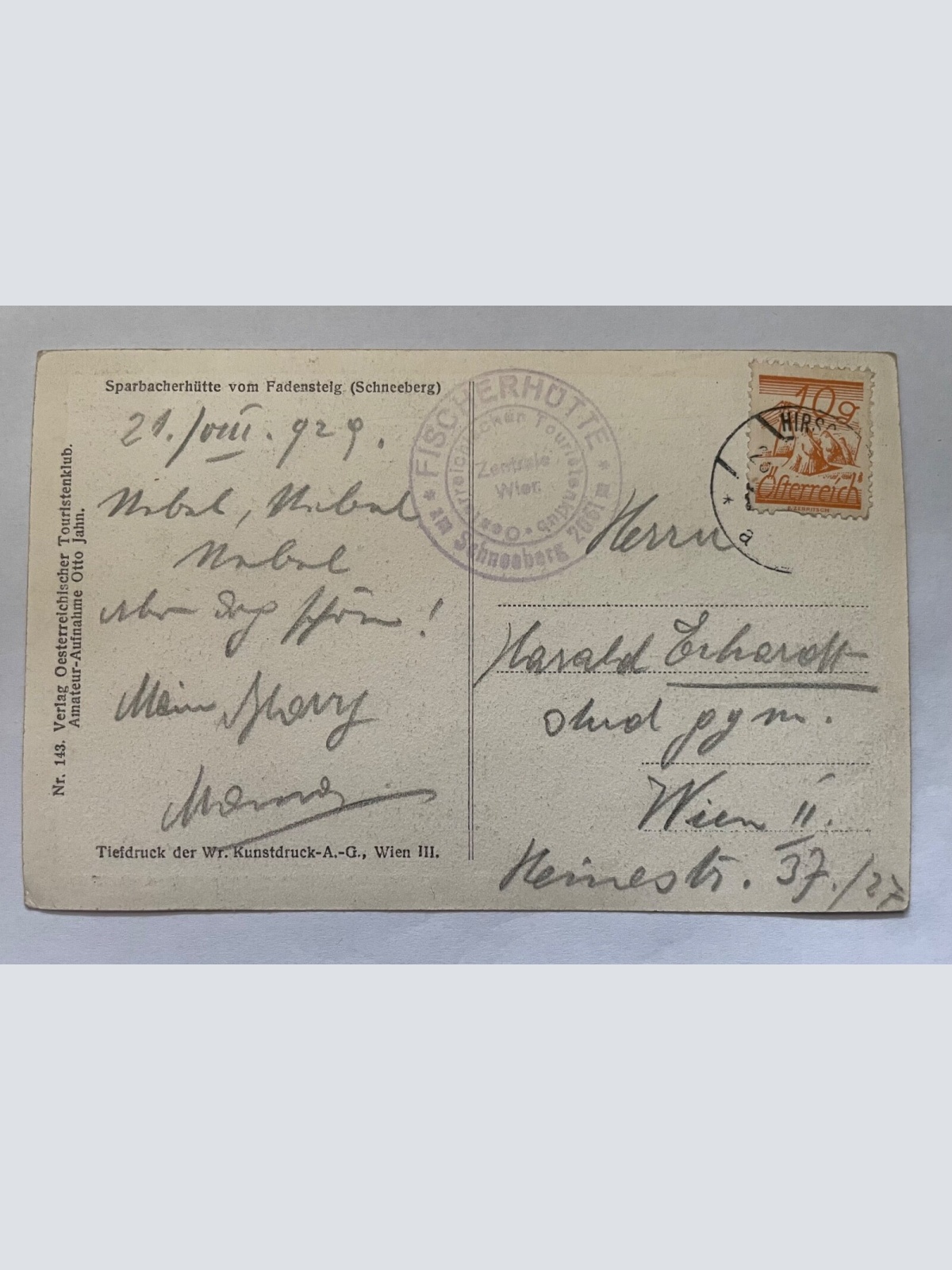 Sparbacherhütte Vom Fadensteig Schneeberg Berg Niederösterreich 8402 K TH