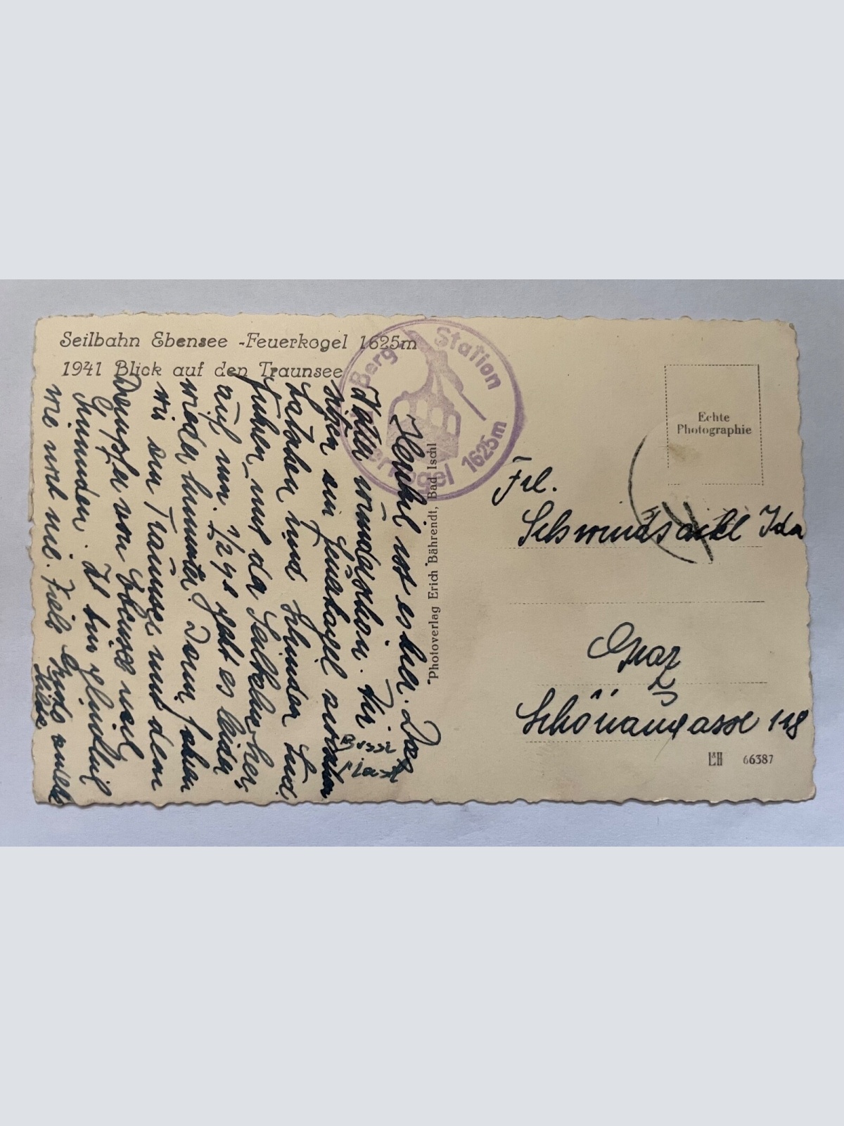 Seilbahn Ebensee Feuerkogel 1625m 1941 Blick Traunsee Oberösterreich 8442 K TH