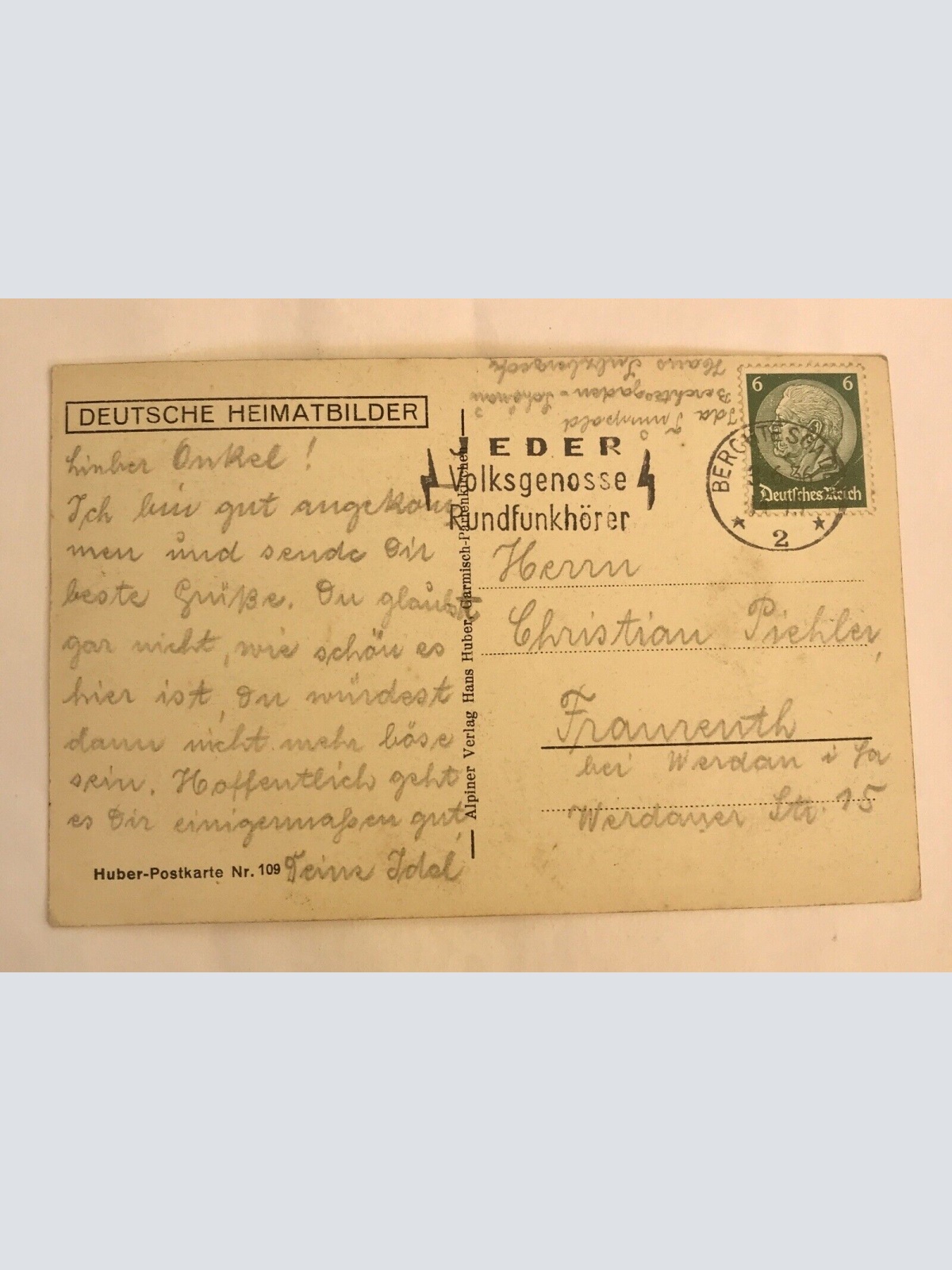 AK, Berchtesgaden, Steinerne Meer, Schönfeldspitze, Watzmann (110223 BW)