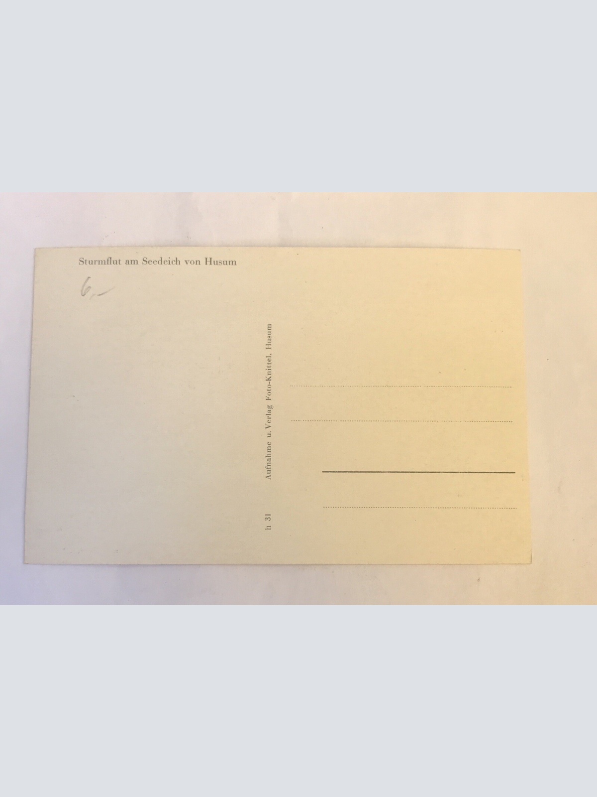 AK, Sturmflut, Nordsee, Küste, Husum, Schleswig Holstein (110239 Bw)