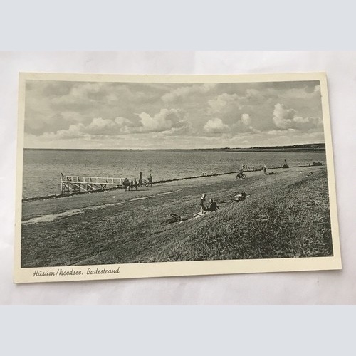 AK, Husum, Badestrand, Woese, Küste, Nordsee, Steg (110263 BW)