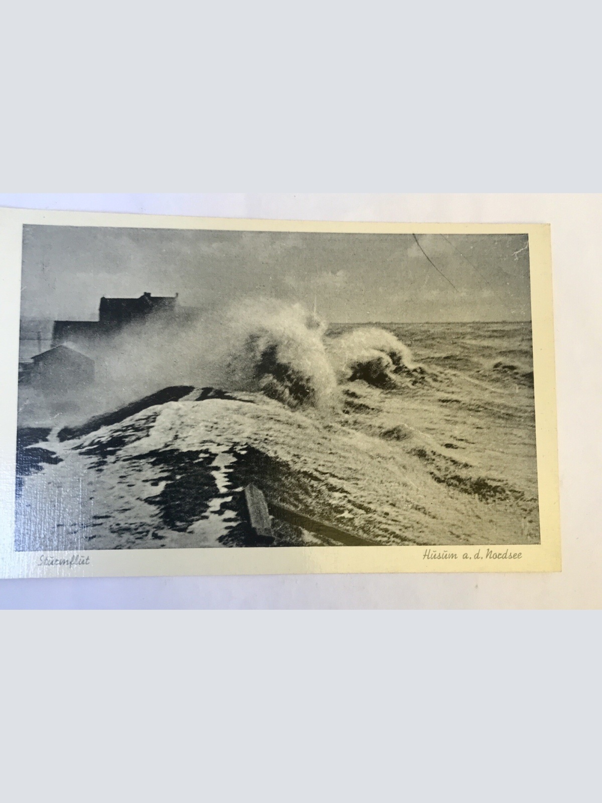 AK, Sturmflut, Husum, Nordsee, Schleswig Holstein (110237 BW)