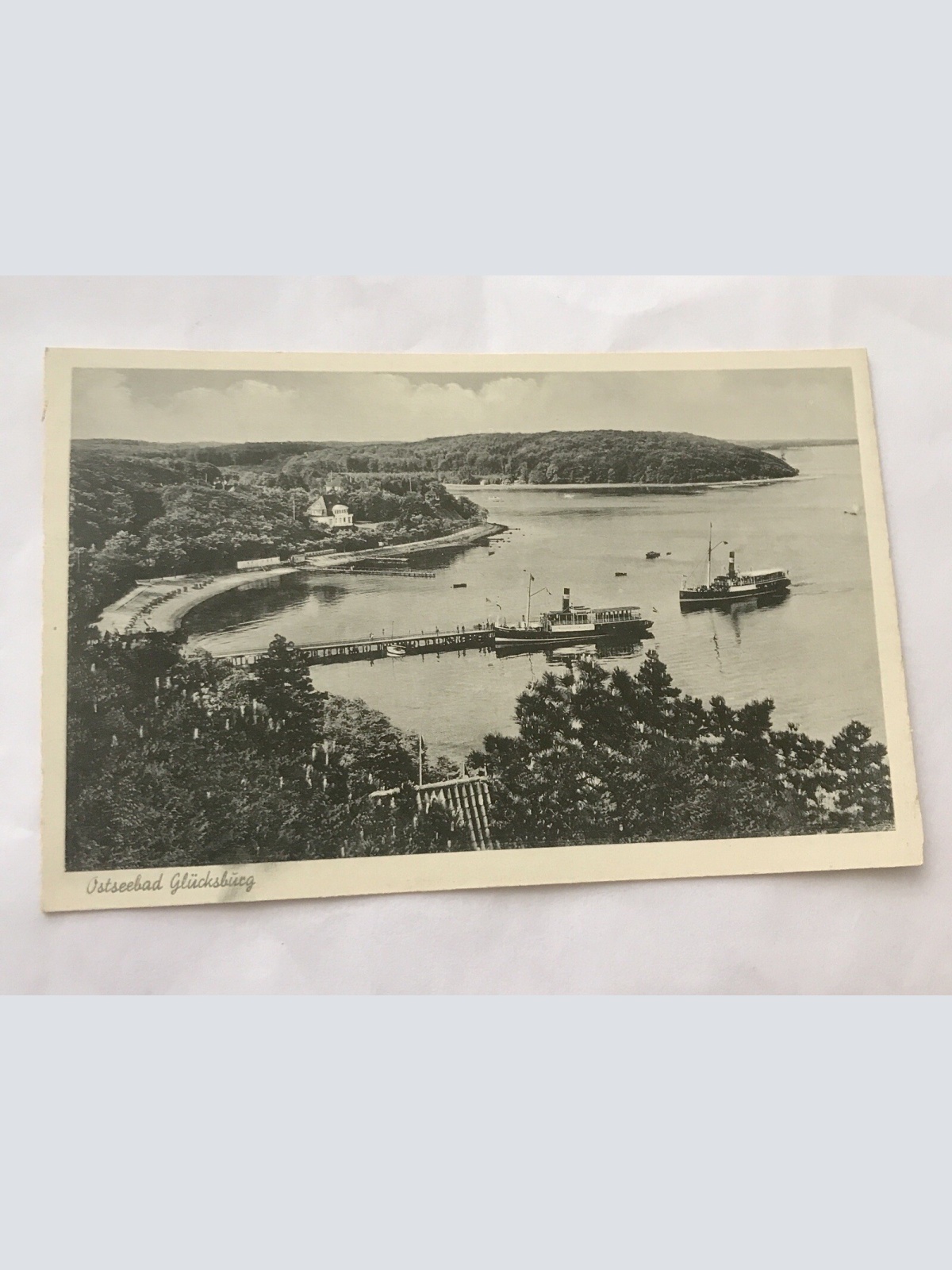 Ak, Ostseebad, Glücksburg, Schleswig Holstein, Hafen (110300 BW)