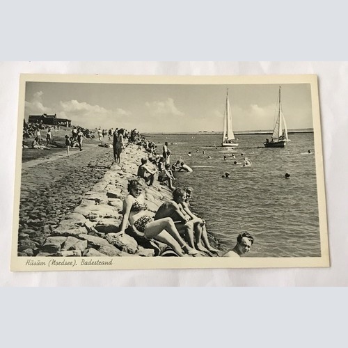 AK, Husum, Badestrand, Nordsee (110311 BW)