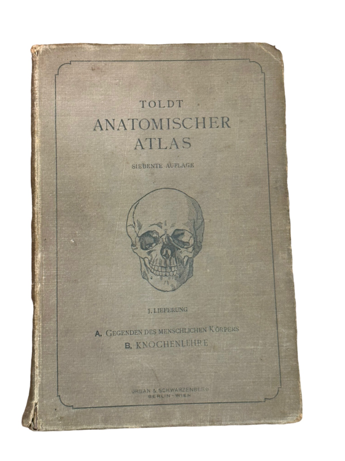 5900 Carl Dr. Toldt ANATOMISCHER ATLAS FÜR STUDIERENDE UND ÄRZTE HC +Abb