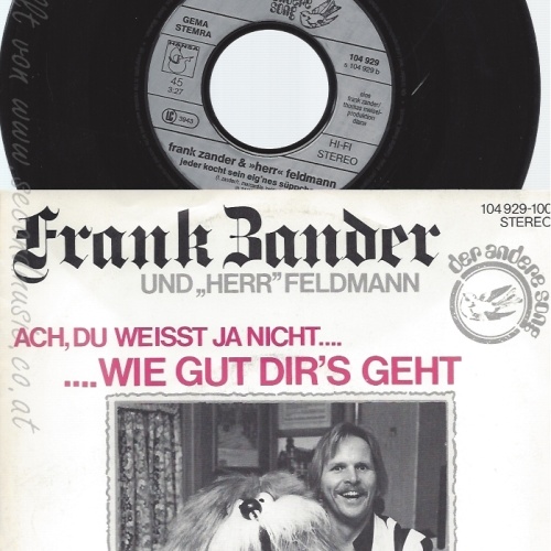 7" FRANK ZANDER-- ACH DU WEISST JA NICHT