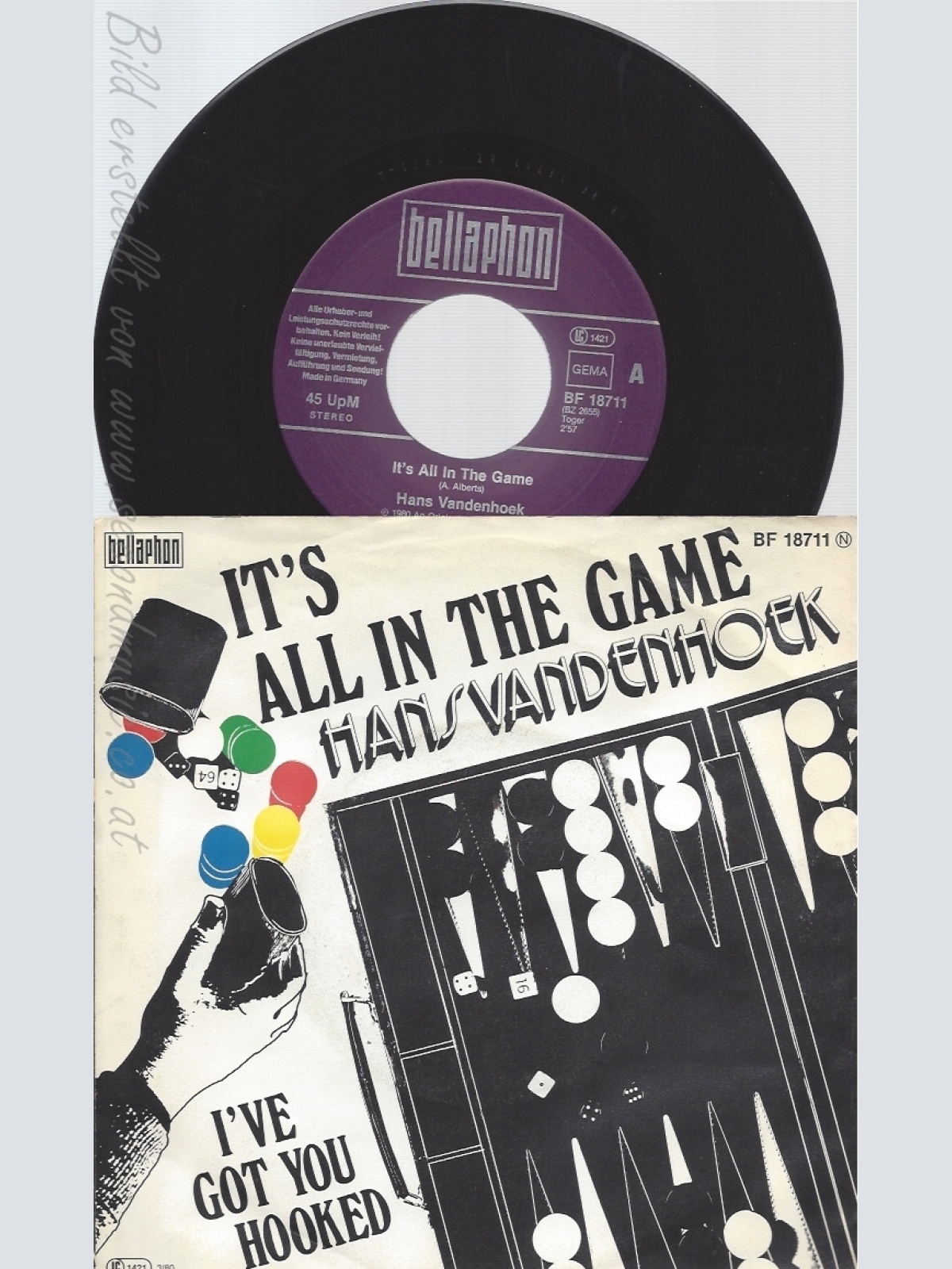 7" HANS VANDENHOEK-- ITS ALL IN THE GAME