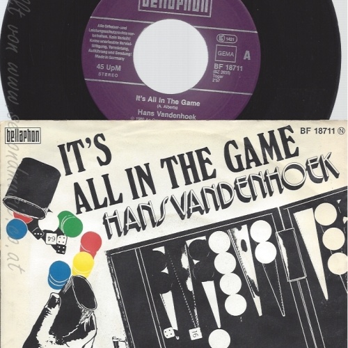 7" HANS VANDENHOEK-- ITS ALL IN THE GAME